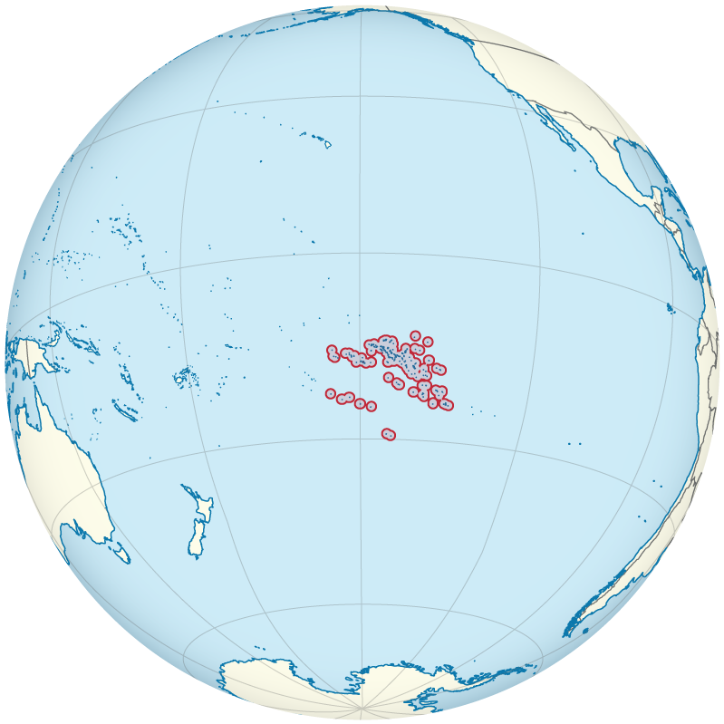 Polyn Sie Fran Aise TravelerStep   French Polynesia On The Globe French Polynesia Centered 