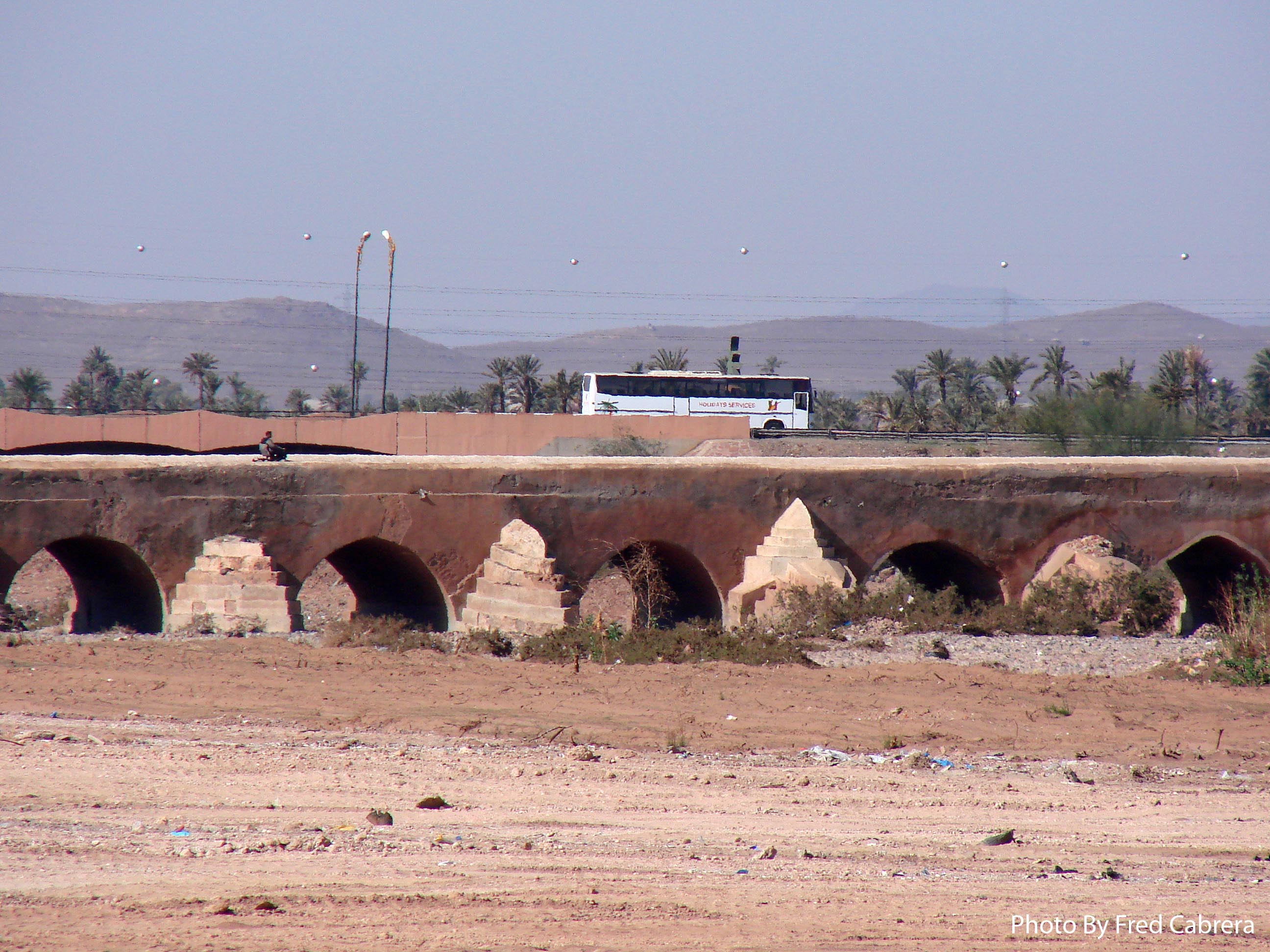 Marrakech, pont du Tensift (11ème siècle), 24/11/2006